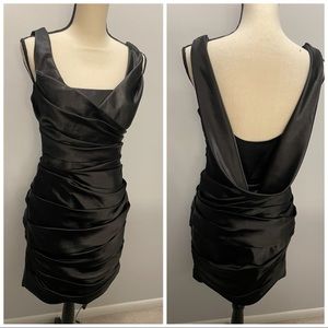 White House Black Market Black Satin Dress